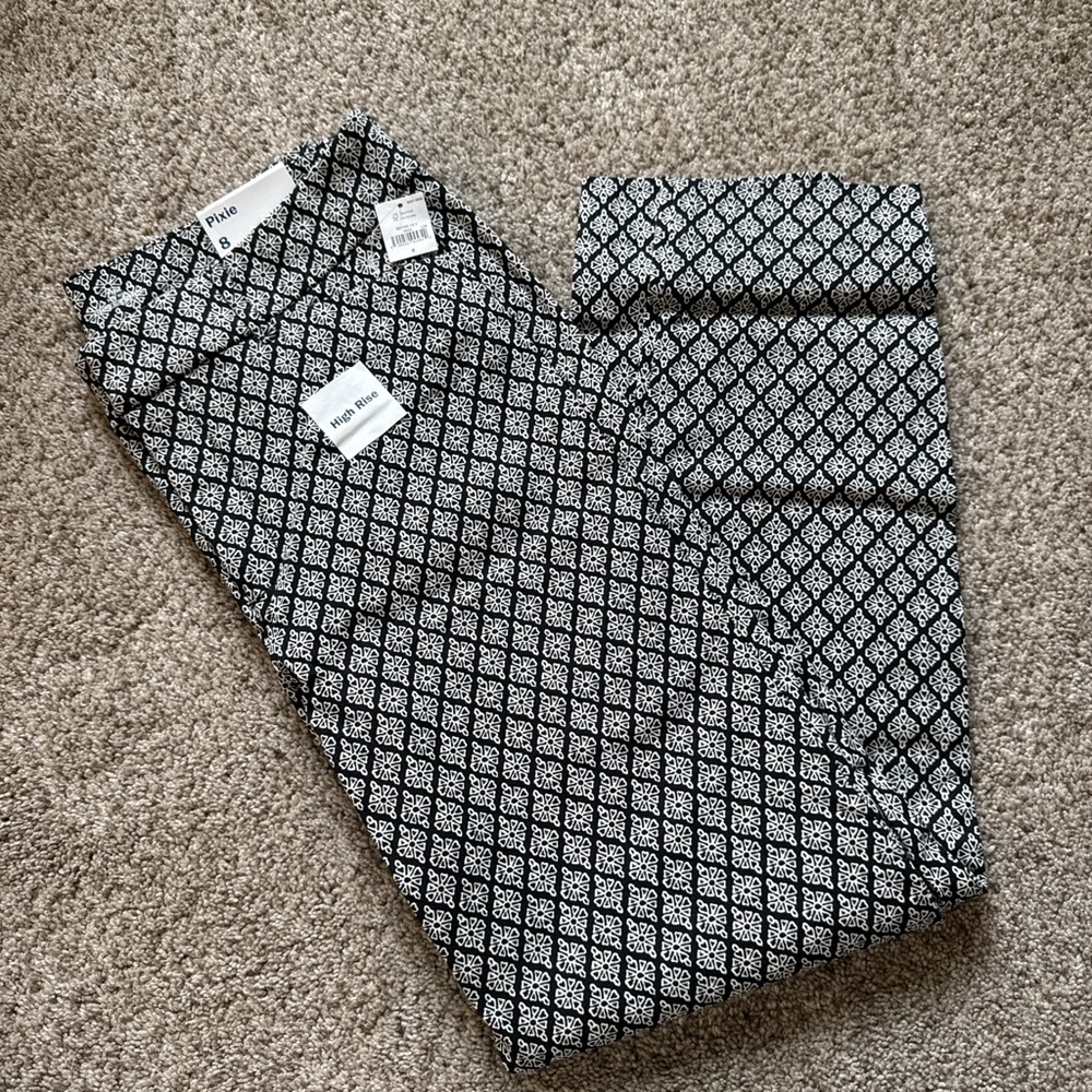 Black and White Patterned Pants